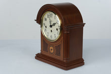 Load image into Gallery viewer, Howard Miller Chiming Mantel Clock Wood Marquetry Inlay Key