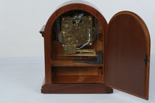Load image into Gallery viewer, Howard Miller Chiming Mantel Clock Wood Marquetry Inlay Key
