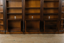 Load image into Gallery viewer, Large Traditional Wood 5 Piece Wall Unit Bookcase with Cabinets and Lighting