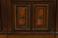 Load image into Gallery viewer, Large Traditional Wood 5 Piece Wall Unit Bookcase with Cabinets and Lighting