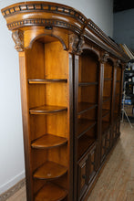 Load image into Gallery viewer, Large Traditional Wood 5 Piece Wall Unit Bookcase with Cabinets and Lighting