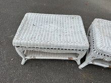 Load image into Gallery viewer, Set of 3 White Wicker Tables – Great DIY Project! – Only $7.95 for All