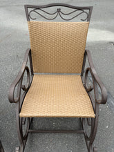 Load image into Gallery viewer, Set of Rubbed Bronze Outdoor Rocking Chairs