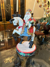 Load image into Gallery viewer, House of Hatten St. Nicholas Santa on Horse Figurine “Spirit of Giving” 12.75” Tall