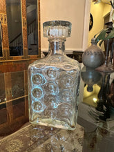 Load image into Gallery viewer, Rare Vintage Zuiss Creams Liquor Bottle Decanter w/ Glass Stopper – Embossed Glass, 7.5" Tall