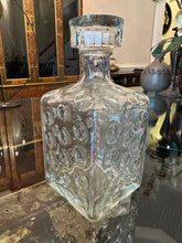 Load image into Gallery viewer, Rare Vintage Zuiss Creams Liquor Bottle Decanter w/ Glass Stopper – Embossed Glass, 7.5" Tall