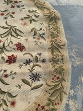 Load image into Gallery viewer, Shaw Living Oval Floral Area Rug Cream Green Red Flowers 5 x 8 Cottage Style