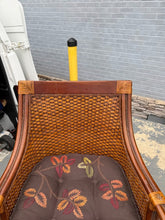 Load image into Gallery viewer, Pier 1 Imports Handwoven Rattan Armchair with Wood Frame
