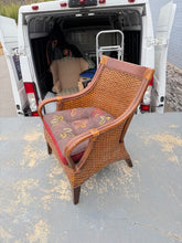 Load image into Gallery viewer, Pier 1 Imports Handwoven Rattan Armchair with Wood Frame