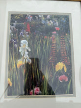 Load image into Gallery viewer, Framed Impressionist Floral Garden Art Prints Set of Two Gold Frames 13 x 16