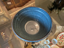 Load image into Gallery viewer, Jugtown Ware Blue Glazed Stoneware Bowl – North Carolina Pottery, 11" Round