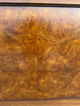 Load image into Gallery viewer, King Burl Walnut Sleigh Bed with Rails — Charles X Inspired Design