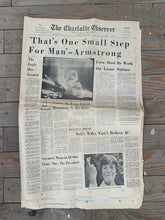 Load image into Gallery viewer, Charlotte Observer July 21 1969 Apollo 11 Moon Landing Armstrong Newspaper