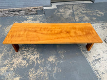 Load image into Gallery viewer, Modern Minimalist Solid Cherry Low Coffee Table with Curly Grain