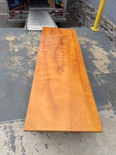 Load image into Gallery viewer, Modern Minimalist Solid Cherry Low Coffee Table with Curly Grain