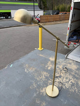 Load image into Gallery viewer, Gold Tone Adjustable Pharmacy Floor Lamp Mid Century Industrial Task Light
