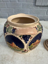 Load image into Gallery viewer, German Beer Stein Cookie Jar with Figural Lid Rhine Castles Motif