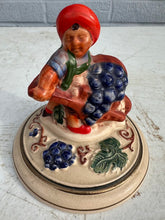 Load image into Gallery viewer, German Beer Stein Cookie Jar with Figural Lid Rhine Castles Motif