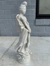 Load image into Gallery viewer, Homco Attributed Kwan Yin Guanyin Mother of Mercy White Porcelain Figurine