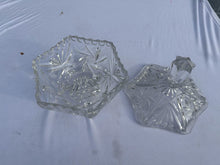 Load image into Gallery viewer, Cut Crystal Covered Candy Dish with Lid Pedestal Feet