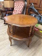 Load image into Gallery viewer, Bassett French Provincial Round Two-Tier Side Table