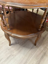 Load image into Gallery viewer, Bassett French Provincial Round Two-Tier Side Table