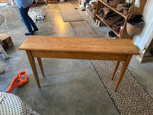 Load image into Gallery viewer, Solid Oak Slender Console Table with Tapered Legs