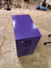 Load image into Gallery viewer, Purple Metal 2 Drawer Vertical File Cabinet Office Storage Filing Organizer