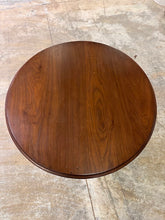 Load image into Gallery viewer, Victorian Style Round Wood Top Tea Table with Carved Pedestal Base