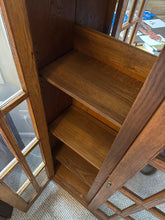 Load image into Gallery viewer, Arts & Crafts Solid Oak Glass-Front Cabinet with Mission Influence