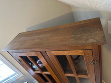Load image into Gallery viewer, Arts & Crafts Solid Oak Glass-Front Cabinet with Mission Influence