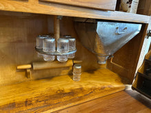 Load image into Gallery viewer, Antique Oak Hoosier Cabinet with Flour Bin, Pull-Out Work Surface & Original Details