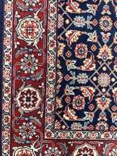 Load image into Gallery viewer, Hand Knotted Persian Style Wool Runner Rug 2x12 Navy Blue Red Floral Oriental