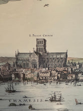 Load image into Gallery viewer, Vintage London Thames Panorama Framed Wall Art Set After Wenceslaus Hollar