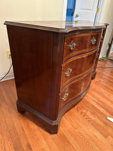 Load image into Gallery viewer, Hickory Furniture “American Masterpiece” Serpentine Front Bachelor’s Chest in Flame Mahogany