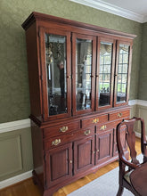 Load image into Gallery viewer, Henkel Harris Solid Wild Black Cherry China Cabinet, 1995