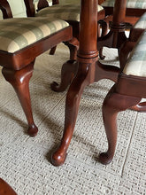 Load image into Gallery viewer, Henkel Harris Wild Black Cherry Double Pedestal Dining Table with Two Leaves