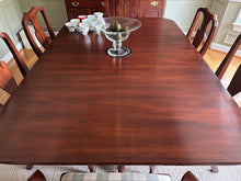 Load image into Gallery viewer, Henkel Harris Wild Black Cherry Double Pedestal Dining Table with Two Leaves