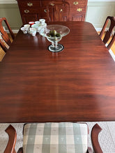 Load image into Gallery viewer, Henkel Harris Wild Black Cherry Double Pedestal Dining Table with Two Leaves