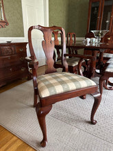 Load image into Gallery viewer, Henkel Harris Wild Black Cherry Double Pedestal Dining Table with Two Leaves