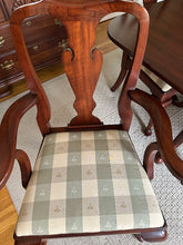 Load image into Gallery viewer, Henkel Harris Wild Black Cherry Double Pedestal Dining Table with Two Leaves