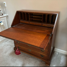 Load image into Gallery viewer, Maddox Colonial Reproductions Solid Cherry Slant Front Secretary Desk