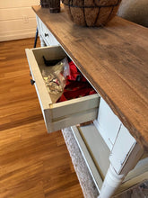 Load image into Gallery viewer, Farmhouse Style Console Table with Two Drawers and Shelf 59 Inch