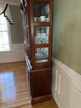 Load image into Gallery viewer, Traditional Cherry China Cabinet with Glass Display Hutch and Storage Base