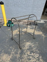 Load image into Gallery viewer, Metal Blanket Rack Towel Stand Arched Top Scroll Feet