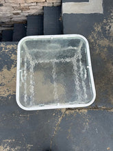 Load image into Gallery viewer, White Metal Side Table with Textured Glass Top Scroll Base