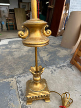 Load image into Gallery viewer, Hollywood Regency Gold Table Lamp Urn Form Scroll Handles