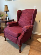 Load image into Gallery viewer, Pair of Lane Wingback Reclining Chairs in Burgundy Upholstery