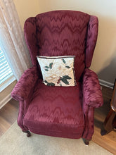 Load image into Gallery viewer, Pair of Lane Wingback Reclining Chairs in Burgundy Upholstery