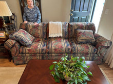 Load image into Gallery viewer, Traditional Floral Upholstered Sofa with Rolled Arms and Skirted Base